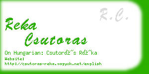 reka csutoras business card